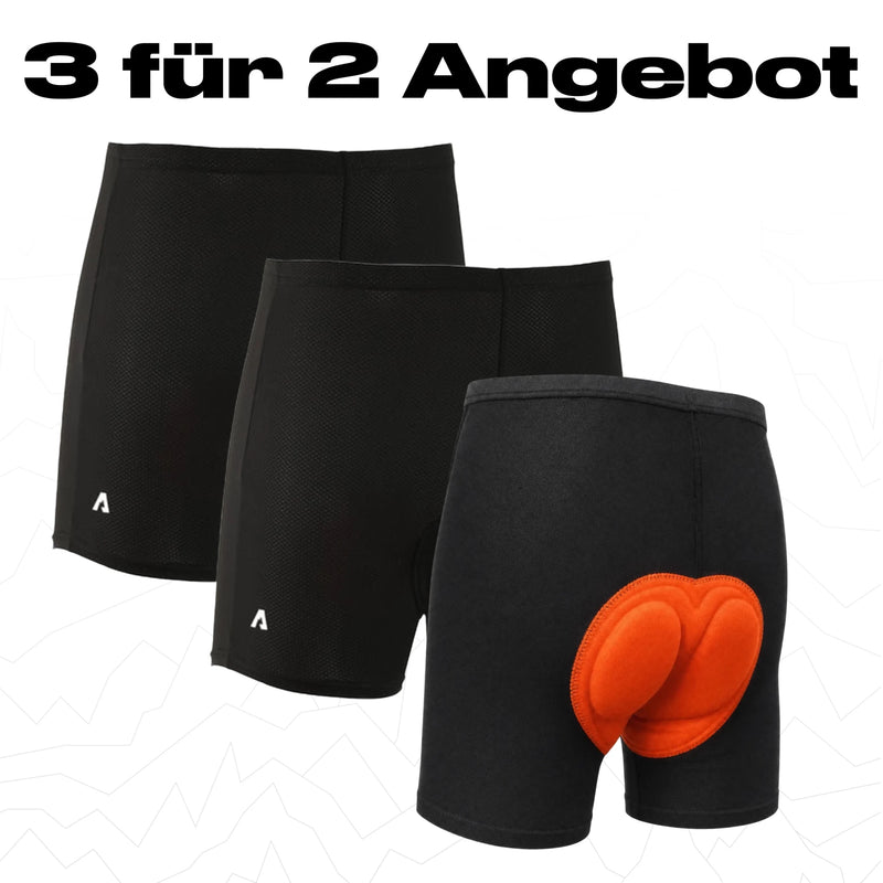3er Set Gepolsterte Radunterwäsche - Alpensattel.de