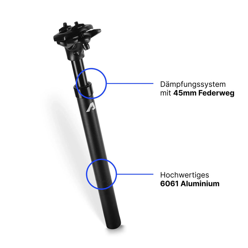 Alpensattel gefederte Sattelstütze – Prime Sale Bundle L